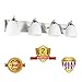 OSTWIN 4 Light Vanity Lighting Fixture for Bathroom, Bedroom, Makeup Dressing Table, Wall Mounted Interior Light, Over Mirror Modern Wall Sconce, Opal Glass Shade, Satin Nickel Finish, UL Listed