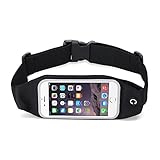Running Waist Belt Pack, Tendlin Sports Belt Waist Fanny Pack for iPhone 6s, Samsung Galaxy S6 (Black)
