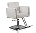 FlagBeauty White Hydraulic Barber Styling Chair Hair Beauty Salon Equipment Square Base