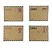 Nakimo Mini Envelopes Vintage Airmail Style Kraft Paper Envelopes Invitation Letter Envelopes Card Envelopes 4 Different Designs, Pack of 40