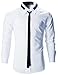 FLATSEVEN Mens Slim Fit Stylish Tailored Dress Shirts