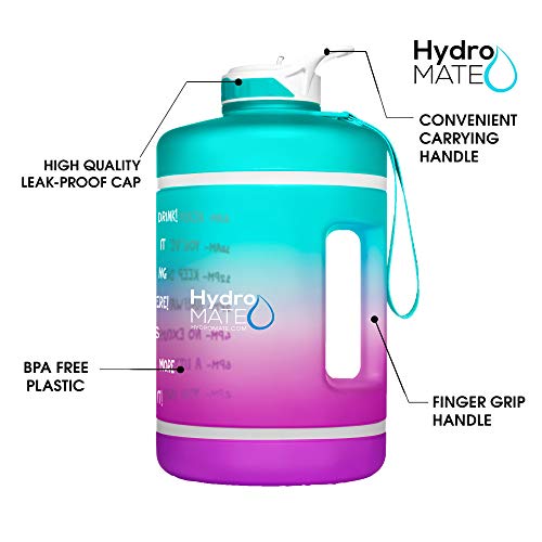 NatureWorks HydroMATE Gallon Water Bottle with Straw BPA FREE Leak