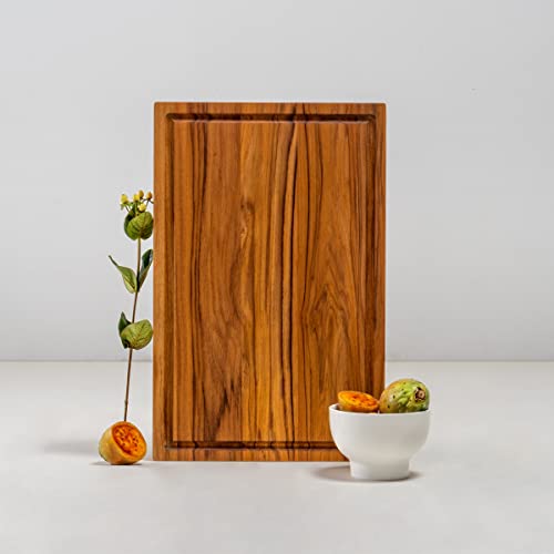 Wood Cutting Board for Kitchen [1.5" Thick] Teak Butcher Block