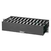 Panduit WMP1E Horizontal Cable Manager, Black, 2 RU, Black