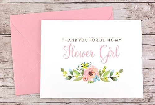 Thank You For Being My Flower Girl Card, Wedding Card, Flower Girl Thank You Card (FPS0013)