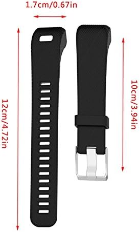Muovrto Watch Strap for Garmin Approach X40/X10, Silicone Replacement Sport Band Watch Band Strap for Garmin Vivosmart HR Plus - Image 4
