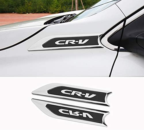 2PCS FRONT FENDER EMBLEMS BADGE BODY MOLDING DECALS FOR HONDA CR-V CRV 2017 2018 ACCESSORIES
