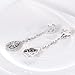 SELOVO Bridal Art Deco Classical Gatsby Inspired Pave Cubic Zirconia Chandelier Earrings Clip-On