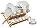 HIC Kitchen Bamboo Folding Dish Drying Rack, 20.5 x 13-Inches