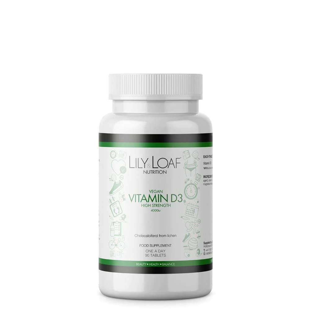 Lily & Loaf Vitamin D3 High Strength (Vegan), 4000iu (100mcgs), 90-Day Supply