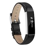 Adepoy Fitbit Alta Bands and Alta HR Bands Leather Replacement Wrist Bands for Fitbit Alta HR and Fitbit Alta Amattegrey