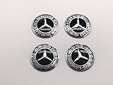 AOWIFT 3D Steering Wheel Badge Emblem Sticker for Mercedes-Benz New Logo Black 56mm