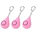 Personal Alarm - HUMUTU Safesound Personal Alarms for Women with 3 LR44 Batteries included, Tested 125 db Loud Siren Song For Kids Women and Elders （3 Pack Pink）