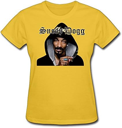 GSTON Snoop Dogg Poster Cotton O-Neck T Shirt For Womens Yellow XXL