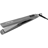 Lizz Professional Original Extreme Hair Straightener, Titanium Black Pro Plates, LCD Display, 500&deg;F, Anti-Frizz, Dual Voltage