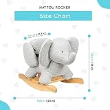 Nattou Wooden Rocker Elephant Tembo Grey Padded Seat Safety Belt Ages 10-36 view 2