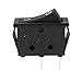 uxcell 5 Pcs SPST On Off Black Snap in Boat Rocker Switch AC 250V/16A 125V/16A