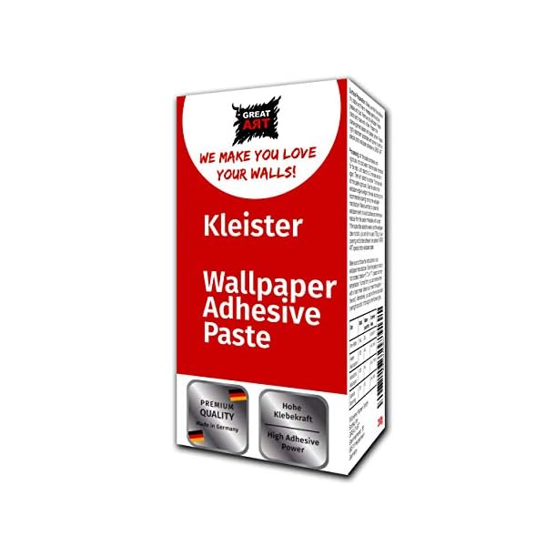 Fototapeten-Kleister von GREAT ART – zum Tapezieren Ideal für die Anbringung von Wandbildern Tapeten Postern Plakaten…