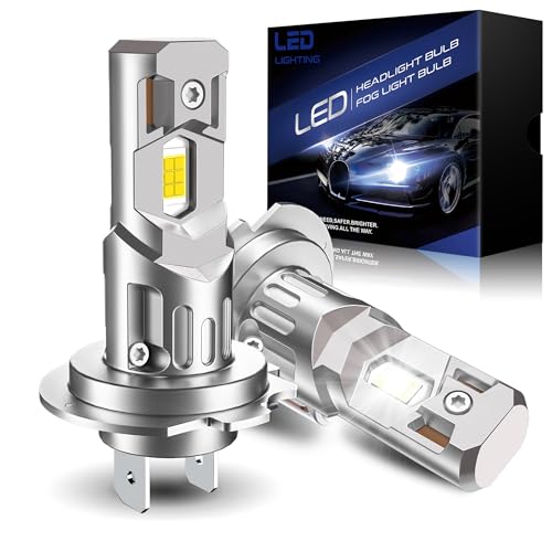 OVVOFPP H7 LED Bulb 30000LM 220W 6000K White Light New Generation 2025 Replication 1:1 Halogen Headlights Double Hole Cooling Plug and Play Adaptable for Car Motorcycle 2