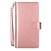 Galaxy Note 9 Wallet Case, SUPZY Leather Detachable Magnetic Flip 9 Card Slots Holder Wrist Strap Purse Removable Slim Protective Cover for Samsung Galaxy Note 9 (2018) 6.4 inch (Rose Gold)