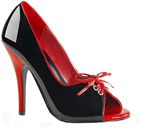 PleaserUSA Womens double colored High Heel Open Toe Pumps Seduce-216