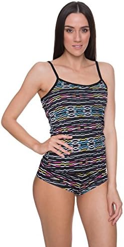 Pretty Necessities Women’s 2 Piece Camisole Tank Top and Boyshort Set Black Small