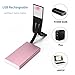 Book Light, Hsctek Reading Light Double as BookMark with USB Rechargeable and Adjustable 4 Brigthness Level, Clip on Flexible Reading Lamp for Kindle, Book, ipad and More (Black)