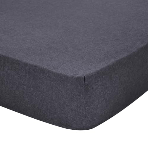 Fitted Sheet, Frisson Charcoal, 90 x 190 cm, 30 cm Essix