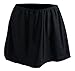 COCOSHIP Black Women's Plus Size Solid Elegant A-line Skirted Bikini Bottom Skirt Swimdress 20(FBA)