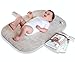 MoBaby Portable Changing Pad, Luxurious Soft-as-Suede Change Clutch, Oeko-TEX Certified, Machine Washable, Chic & Cushioned for Baby, Infant, & Newborn, Coffee Color