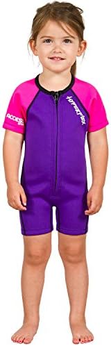 Hyperflex Access Child's and Junior's 2mm Backzip Shorty Wetsuit - Warm, Comfortable Kid's Springsuit with 4-Way Stretch Neoprene and SPF Protection-Adjustable Collar and Flat Lock Construction