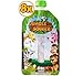Reusable Squeeze Pouch 8 Pack - 1 Year Warranty - BPA Free with 2 Extra Caps - Refillable Baby Food Pouches - Make Your Homemade Toddlers Puree, Smoothie and Applesauce