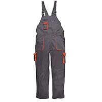 Portwest Contrast Bib & Brace/Workwear (M x Regular) (Gray/Orange)