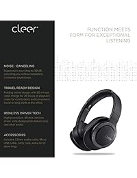 Cleer Flow Over Ear   Auriculares inalámbricos de cancelación de ruido (negro)