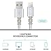iPhone Charger, KOQIDA 3PACK(6FT) Nylon Braided Lightning Cable Syncing and Fast Charging Cable Cord Compatible with iPhone X/8/7/6s/6/Plus/5se/5s/5c/5,iPod,iPad & more (3 PACK Silver)