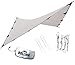 Rolling Fox Tarp Shelter Waterproof Lightweight Camping and Survival Tarp Shelter (Cream, 360x280 cm)