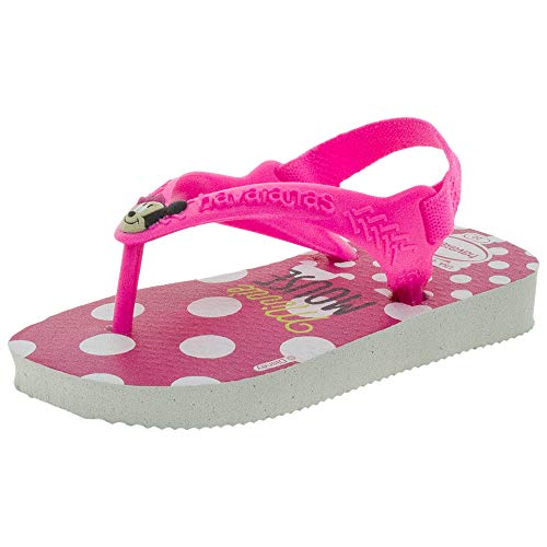 Havaianas Disney Classics Ii, Unisex Babies’ Sandals, (White/Pink Flour 7933), 2 UK (19/20 EU)