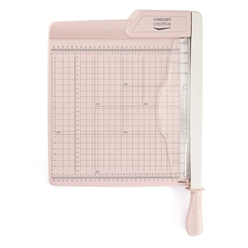 Vaessen Creative Guillotine Paper Cutter 30 cm Pink - Paper Trimmer for A4, A5 and A6 Vinyl, Cardboard and More - for Crafting, Scrapbooking and Card Making