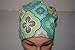 Surgical Scrub Hat Chef Nurse Cap EuroGlam Pixie Medallion Green Yellow Teal