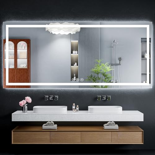 LED Bathroom Mirror Anti-Fog Dimmable 3 Colors