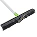 GLOYY Long Handle Push Broom with Soft Rubber Bristles Squeegee Edge 60 inches Use for Pet Cat Dog Hair Perfect for Cleaning Hardwood Vinyl Carpet