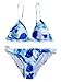 SweatyRocks Women's Bathing Suit Vintage Tie Dye Padded Triangle Bikini Swimsuit