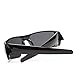 Sunclassy Mens Dark Polarized Sunglasses Anti Glare Driving Wrap Around Driving Square Frame Motorcycle Block UVA UVB UVC (Matte Black)