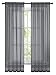 GoodGram 2 Pack: Ultra Luxurious High Thread Rod Pocket Sheer Voile Window Curtains Assorted Colors (Grey)