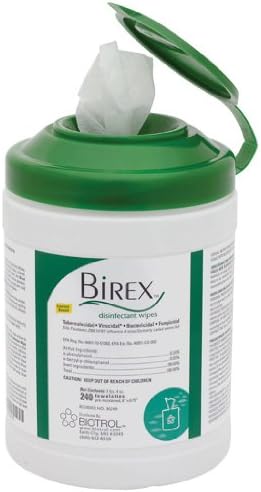 Biotrol Intl 295507 Birex Quat Towelettes Disinfectant Wipes Large 160/Cn