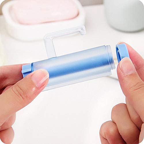 Easy Squeezer Toothpaste Roller Tube Rack Dispenser Rolling Holder Suction cup blue