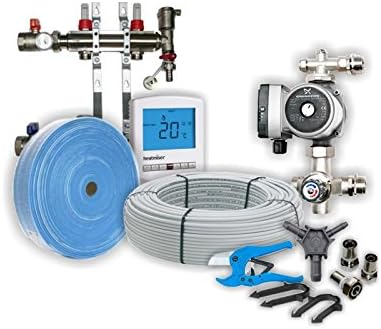 40sqm Dual-Zone Wet/Water Underfloor Heating Kit, 2 zone, Heatmiser, Grundfoss & Rifeng products, 50 year Guarantee