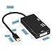ABLEWE Mini DisplayPort to HDMI VGA DVI Adapter, 4K Mini DP Thunderbolt 3 in 1 Adapter Video Display Converter for MacBook Air Microsoft Surface Pro 3/4 Surface Book ThinkPad Google Chromebook