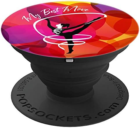 Ribbon rhythmic gymnastics best move on red and purple color - PopSockets Grip and Stand for Phones and Tablets
