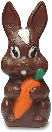 “Topper” Chocolate Molded Easter Bunny - 13” Tall, 40 oz - by Dilettante